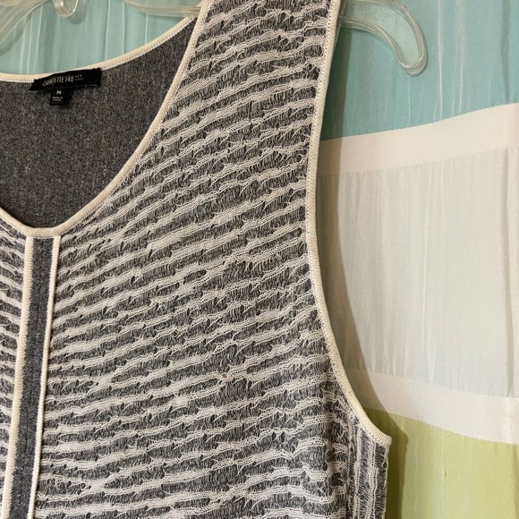 Lafayatte 148 New York Knit Assymetric Sleeveless Top Sz Medium - Picture 7 of 9